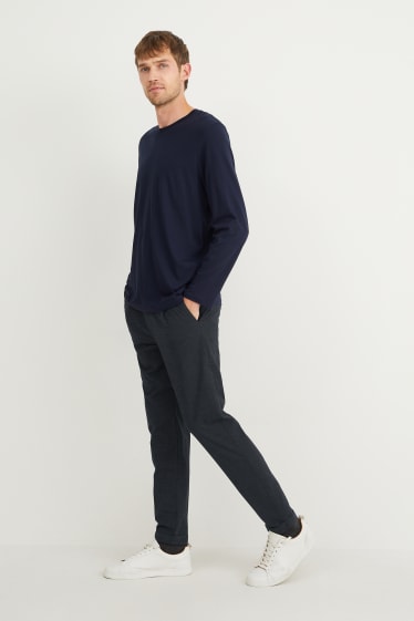 Men - Chinos - tapered fit - dark blue