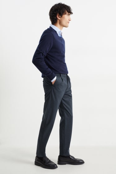 Uomo - Pantaloni - tapered fit - Flex - blu scuro