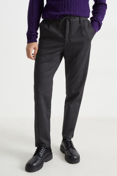 Home - Pantalons - tapered fit - Flex - quadres - negre