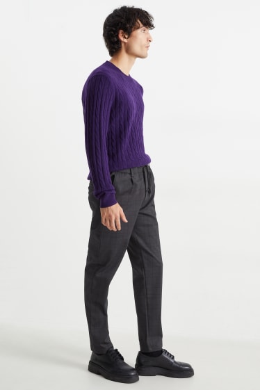 Home - Pantalons - tapered fit - Flex - quadres - negre