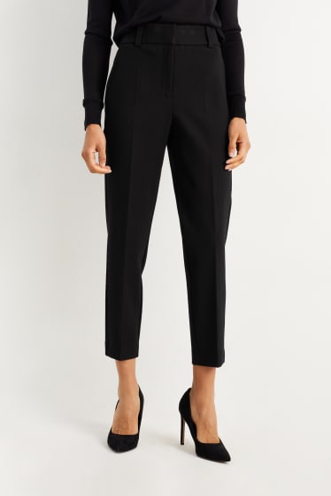 Dames - Broek - high waist - slim fit - zwart