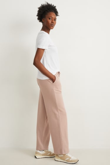 Donna - Pantaloni sportive basic - beige