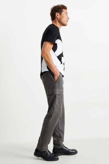 Hombre - Pantalón cargo - tapered fit - Flex - gris oscuro