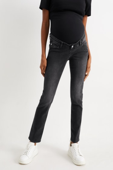 Femmes - Jean de grossesse - slim jean - LYCRA® - jean gris foncé