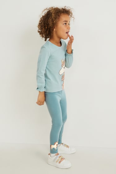 Kinder Mädchen - Multipack 5er - Thermoleggings - grün