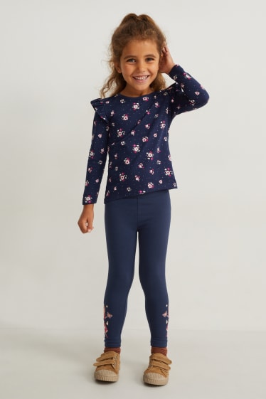 Niños - Pack de 5 - leggings térmicos - azul oscuro