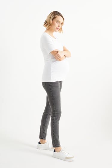 Damen - Umstandsjeans - Jegging Jeans - dunkeljeansgrau