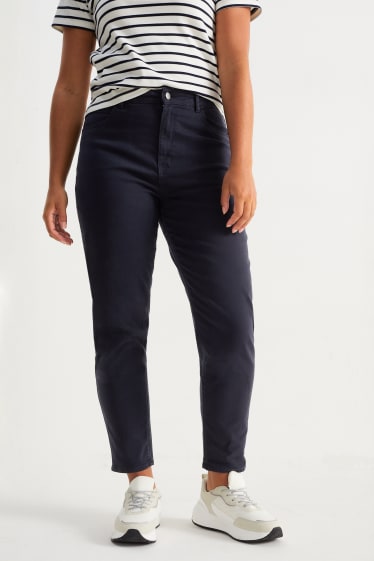 Dames - Mom jeans - high waist - donkerblauw