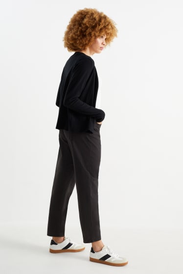 Donna - Mom jeans - vita alta - nero