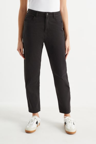 Donna - Mom jeans - vita alta - nero