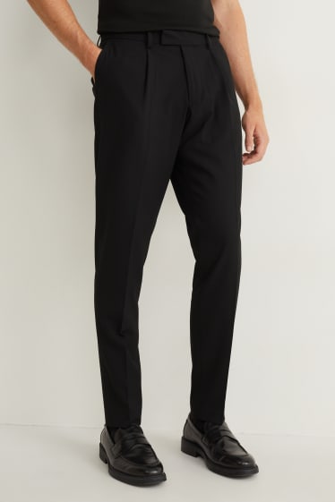 Hommes - Pantalon de costume - slim fit - Flex - LYCRA® - noir