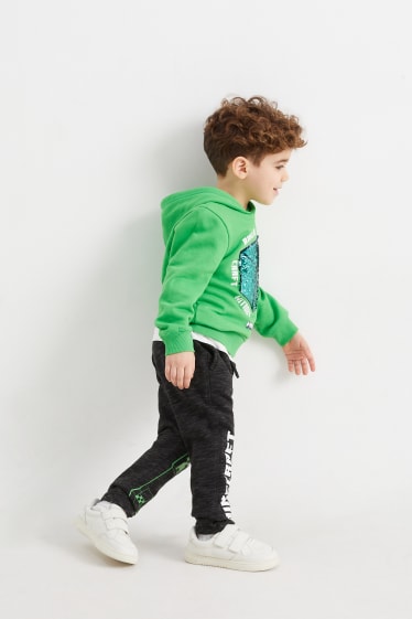 Kinder Jungen - Minecraft - Jogginghose - grau-melange