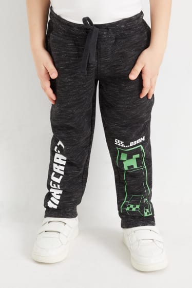 Kinder Jungen - Minecraft - Jogginghose - grau-melange