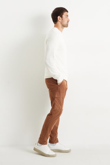 Home - Pantalons cargo - regular fit - marró