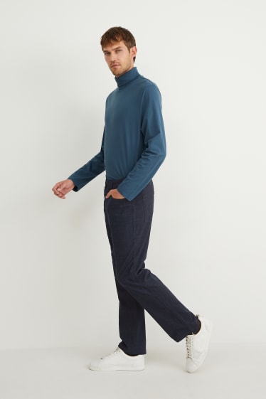 Home - Pantalons - regular fit - de quadres - blau fosc