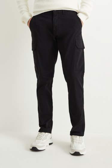 Uomo - Pantaloni cargo - regular fit - nero