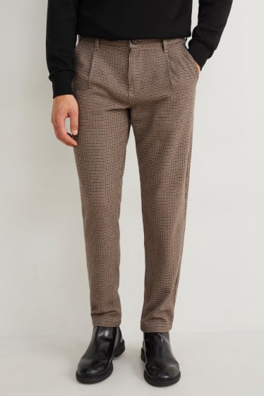 Uomo - Pantaloni chino - tapered fit - marrone