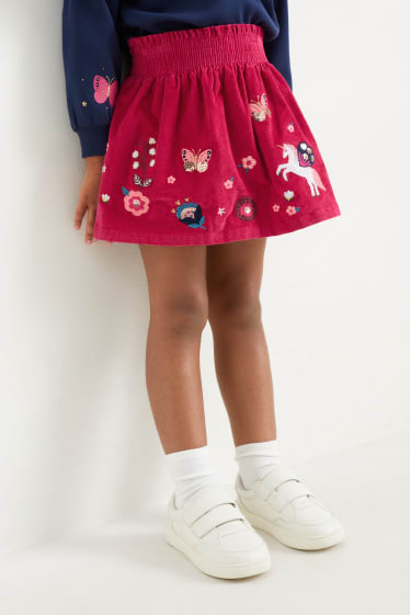 Enfants filles - Jupe en velours - rose