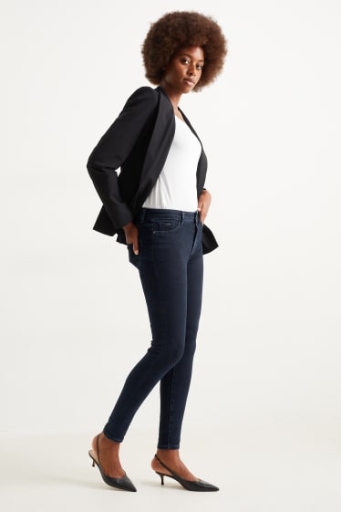 Dames - Skinny jeans - mid waist - LYCRA® - jeansdonkerblauw