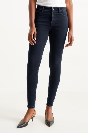 Dames - Skinny jeans - mid waist - LYCRA® - jeansdonkerblauw