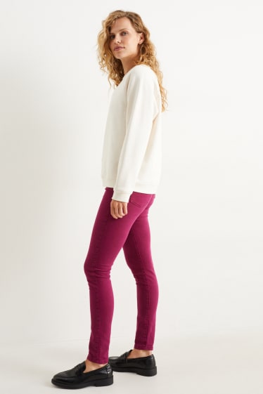 Damen - Jegging Jeans - High Waist - violett