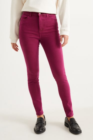 Damen - Jegging Jeans - High Waist - violett