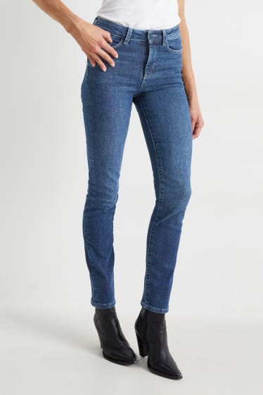 Women - Slim jeans - thermal jeans - LYCRA® - blue denim