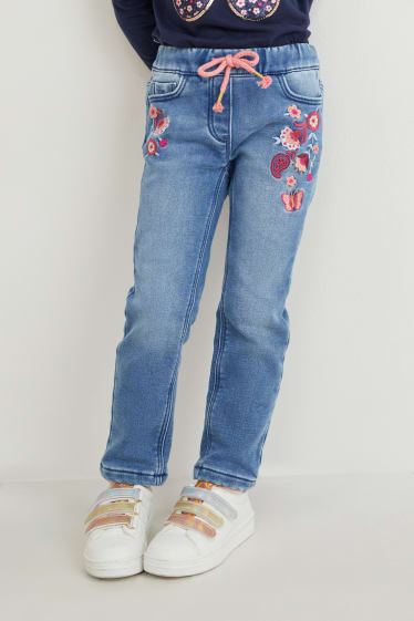 Enfants filles - Skinny jean - jean doublé - jean bleu