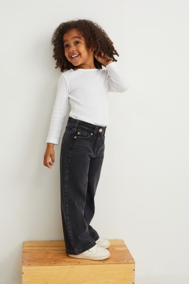 Enfants filles - Wide leg jean - jean gris