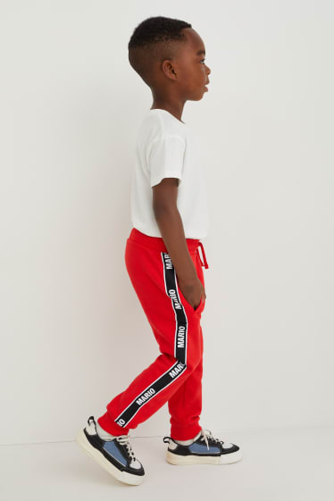 Enfants garçons - Super Mario - pantalon de jogging - rouge