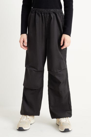 Enfants - Pantalon parachute - noir