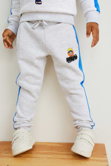 Enfants garçons - Naruto - bas de jogging - gris clair chiné