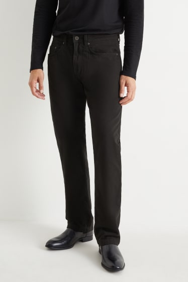 Pánské - Termo kalhoty - regular fit - černá