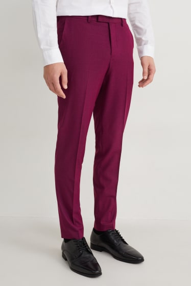 Heren - Broek uit het combi-systeem - slim fit - Flex - stretch - paars