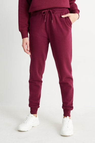 Damen - Basic-Jogginghose - bordeaux