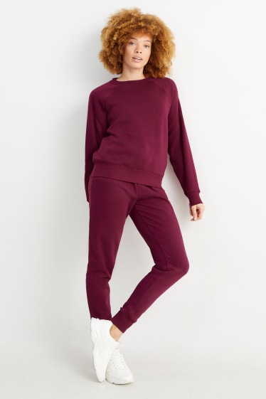 Damen - Basic-Jogginghose - bordeaux