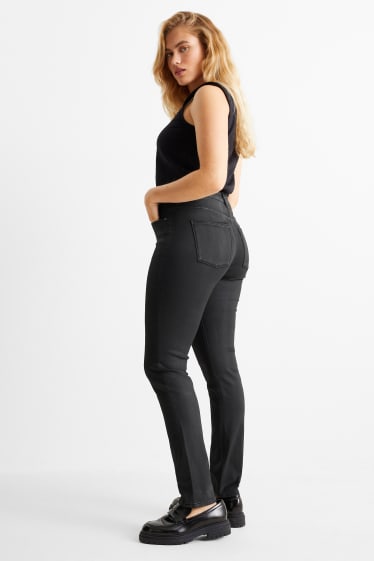 Femei - Slim jeans - talie medie - negru