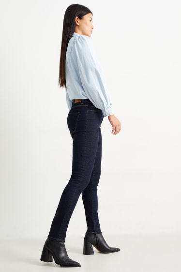 Women - Slim jeans - thermal jeans - denim-dark blue