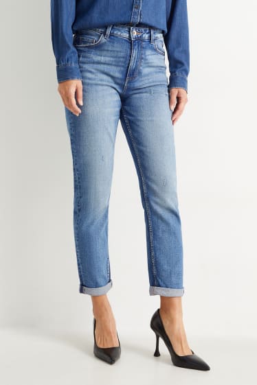 Mujer - Boyfriend jeans - mid waist - LYCRA® - vaqueros - azul claro