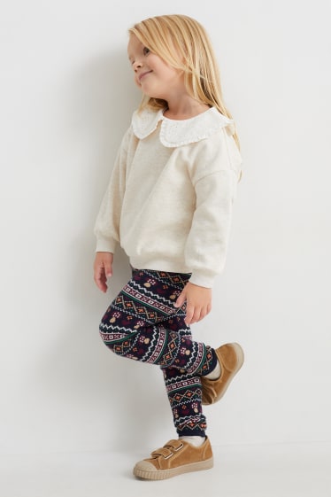 Kinderen: meisjes - Gebreide legging - donkerblauw