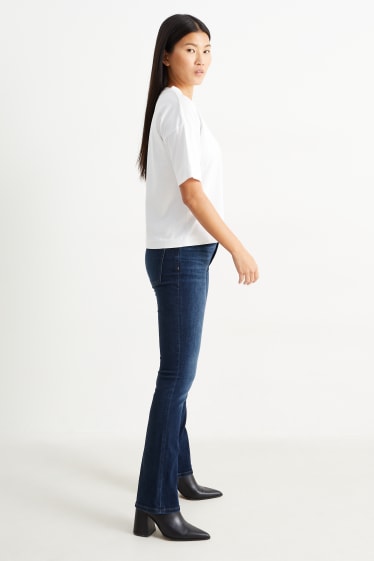 Women - Bootcut jeans - mid-rise waist - LYCRA® - blue denim