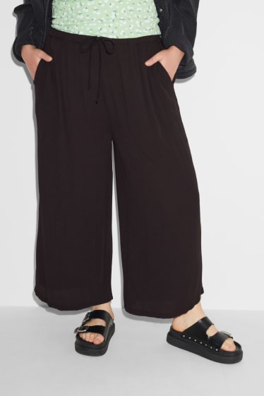 Femei - CLOCKHOUSE - pantaloni culotte - talie medie - negru