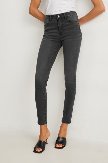 Damen - Skinny Jeans - Mid Waist - Shaping Jeans - Flex - LYCRA® - dunkeljeansgrau