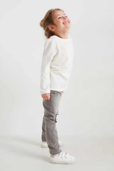 Kinder Mädchen - Hello Kitty - Skinny Jeans - Thermojeans - jeansgrau