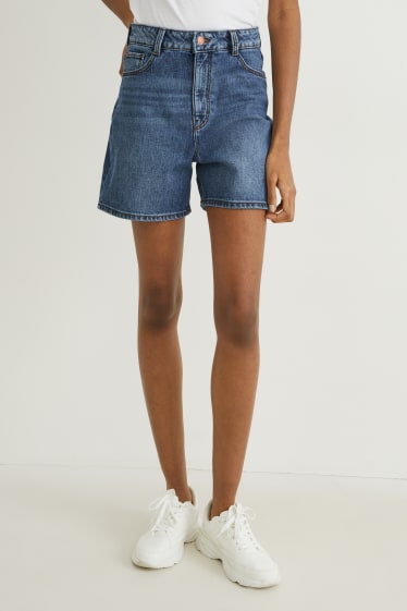 Donna - Shorts di jeans - vita alta - LYCRA® - jeans blu