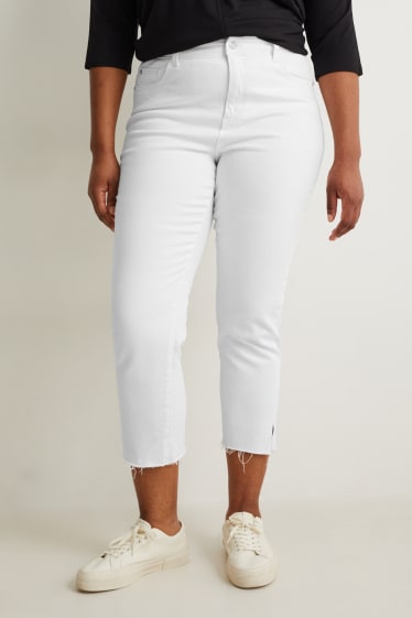 Damen - Straight Jeans - High Waist - LYCRA® - weiß