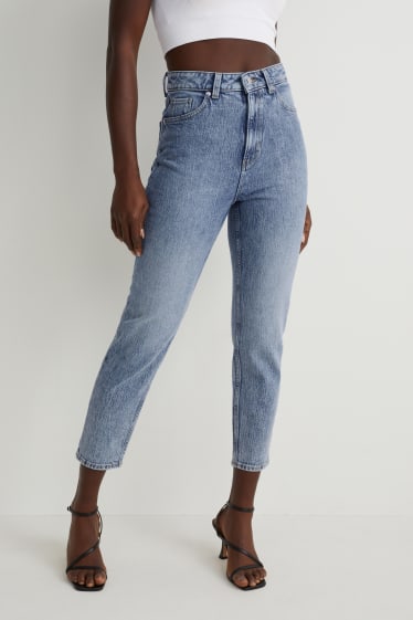 Women - Mom jeans - high waist - LYCRA® - denim-light blue