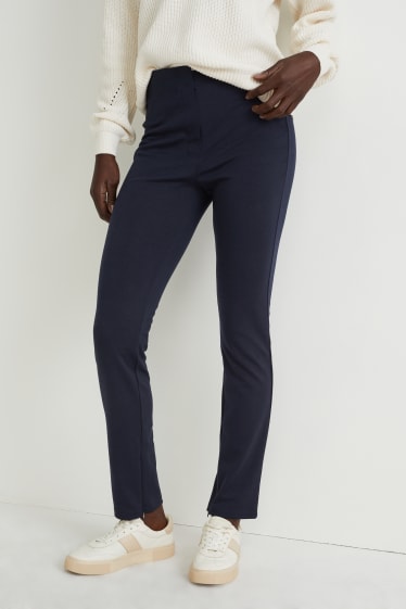 Dona - Pantalons de punt de samarreta - straight fit - blau fosc
