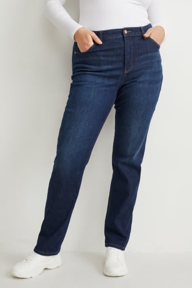 Damen - Straight Jeans - Mid Waist - LYCRA® - jeansblau