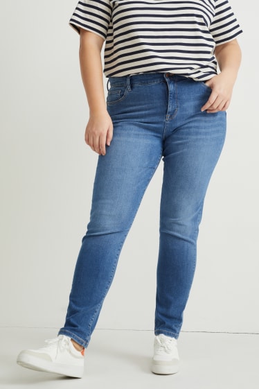 Damen - Slim Jeans - Mid Waist - Shaping-Jeans - LYCRA® - helljeansblau